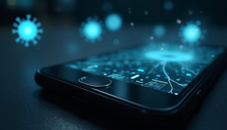 unsichtbare Smartphone-Virus-Bedrohung